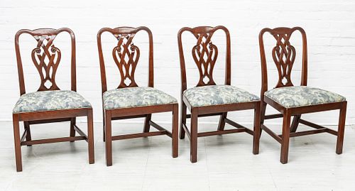 BAKER MAHOGANY SIDE CHAIRS SET OF FOUR 