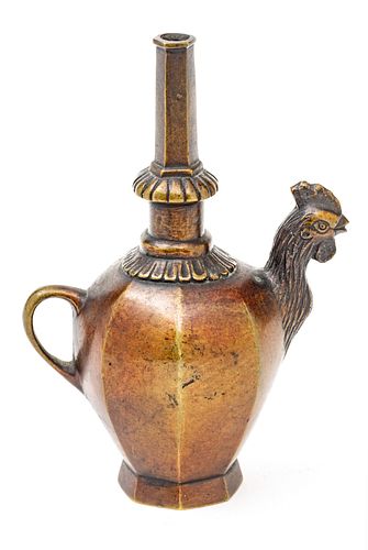 Japanese  Bronze Water Dropper (suteke) In Form Of Chicken C. 19th.c., H 5''