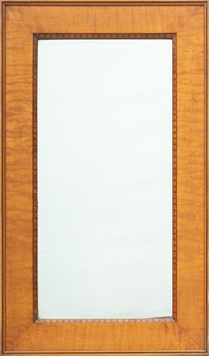 English Regency Birdseye Maple Wall Mirror  19th C., H 29.5'' W 17.25''