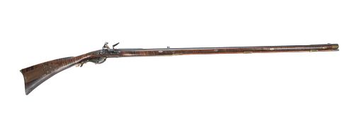 Jerry Kirklin (Birmingham, MI,) Contemporary Flintlock Long Rifle, C. 2001, .45 Cal., L 58''