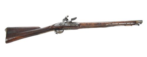 European Flintlock Carbine Rifle, 19th C., L 36''