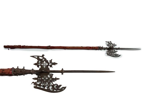GERMAN HALBERD, C. LATER 19TH C., L 26" (BLADE AND POINT ONLY) 