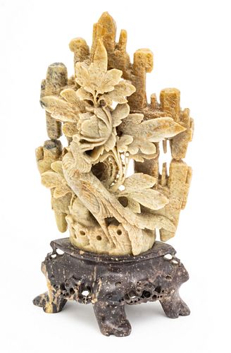 Chinese  Soapstone Carving H 9''