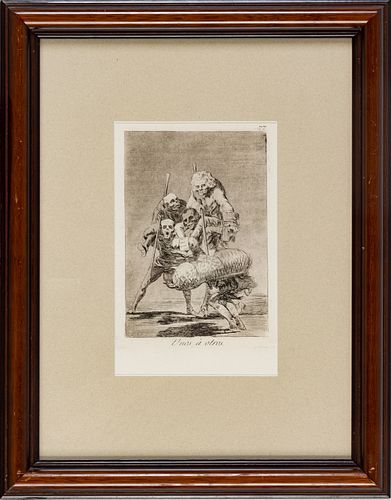 FRANCISCO GOYA (SPAIN, 1746-1828) ENGRAVING ON WOVE PAPER, UNOS A OTROS 
