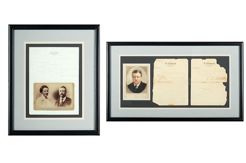 Theodore Roosevelt  Ink Signed Letters  1899 And 2013, 2 pcs