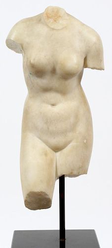 CLASSICAL CARVED MARBLE TORSO