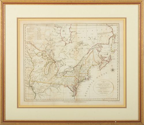 G. Allen Sadlers, Map Of Northern And Middle States 1791 H 13'' W 16''