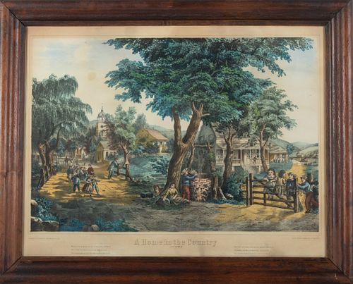 R. S. Spence,  "A Home In The Country" (Summer) Chromolithograph  1850, H 20'' W 26''