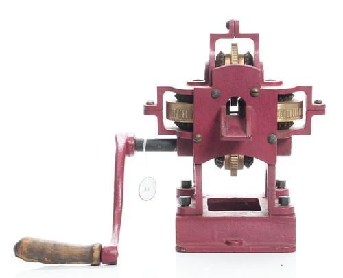 CAST IRON CANDY MACHINE, C. 1900, H 11", W 8", D 10" 