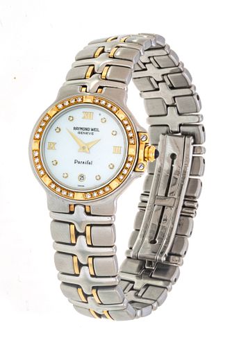 Raymond Weil, Geneva 18 Karat Yellow And White Gold Ladies Wrist Watch