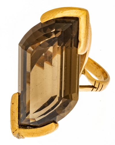 Citrine & 14kt Yellow Gold Ring, Size: 6, 8g