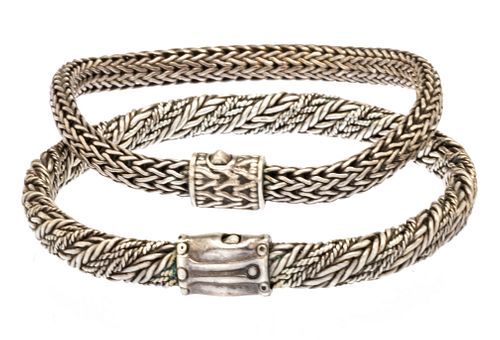 925 Silver Bracelets, L 8'' 1.83t oz 2 pcs