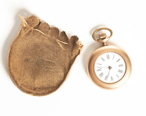 Gold Filled Lady's Pocket Watch C. 1880, Dia. 1.2''