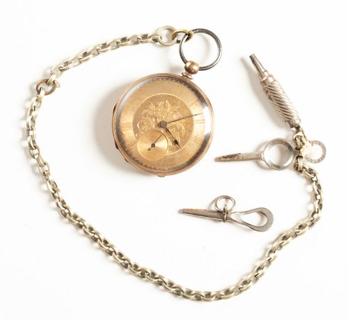 Thos Russell & Son, (London) Gold Filled Pocket Watch Dia. 1.5''