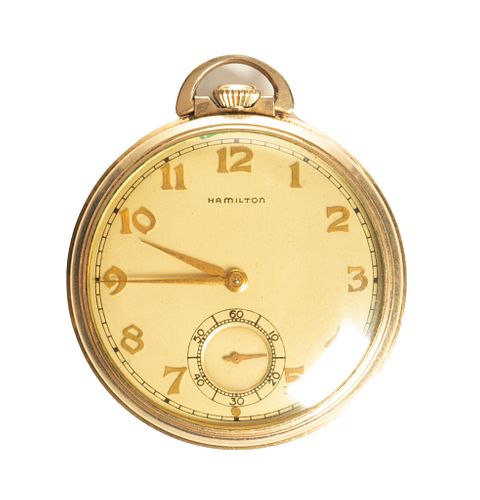 Hamilton Open Face Gold Filled Pocket Watch C. 1910,