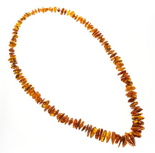 BALTIC AMBER NECKLACE  L 32", POLAND 