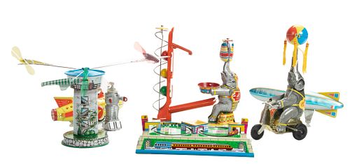 METAL WIND-UP TOYS, SEVEN 