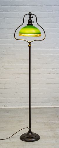 HANDEL BRONZED METAL (NO. 6893) FLOOR LAMP, H 57", W 14"