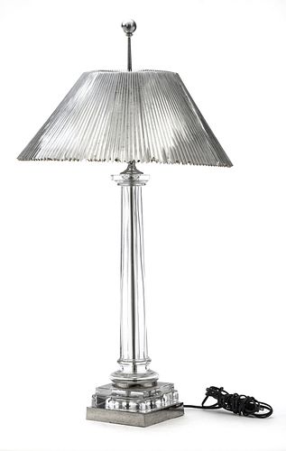 ACRYLIC TABLE LAMP, MODERN H 31" W 6" 