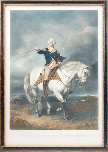 PRINT OF GEORGE WASHINGTON ON HORSEBACK 