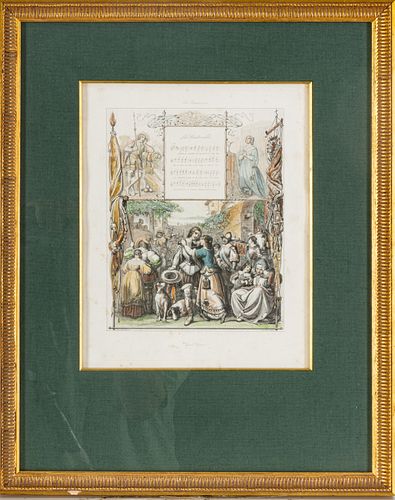 FRENCH ENGRAVING H 11.75", W 8.75" (PLATE), LA SENTINELLE 