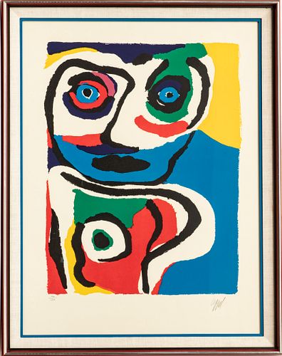 KAREL APPEL (DUTCH, 1921–2006) LITHOGRAPH IN COLORS, ON WOVE PAPER, GRAND TETE 