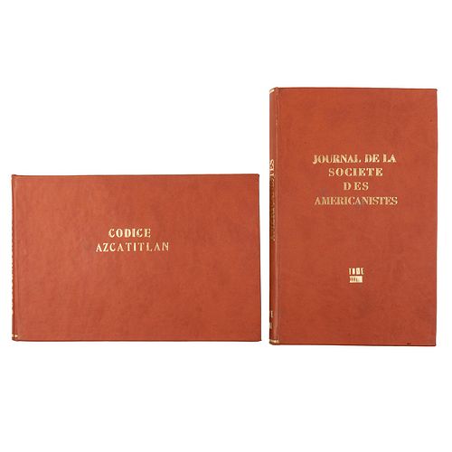 Journal de la Société des Américanistes - Códice Azcatitlan.  Paris: Au siège de la Société Musée de l’Homme, 1949.