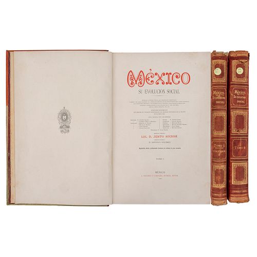 Sierra, Justo (Director). México, Su Evolución Social. México, 1900 - 1901. Tomos I (en 2 vols.) - II. Piezas: 3.