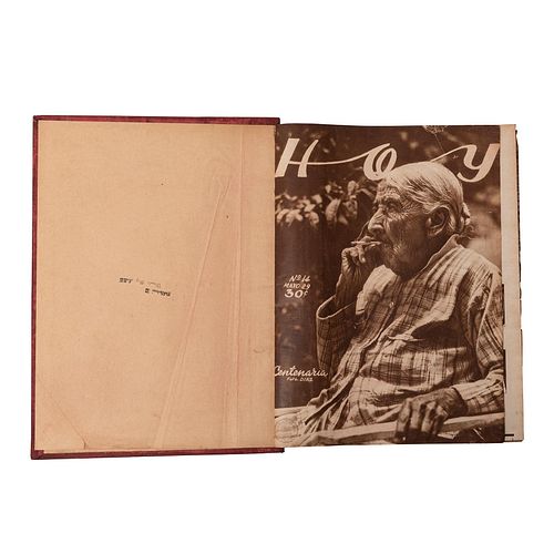 Llergo, R. H. "Hoy". México: Talleres “Fotograbadores y Rotograbadores” - Lito. Moderna, 1937 y 1942. Revista semanal. Piezas: 2.