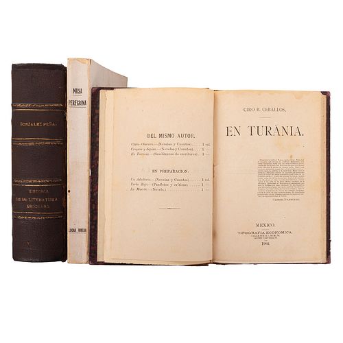 González Peña, Carlos / Ribera, Lucas / Ceballos, Ciro B. Historia de la Literatura Mexicana / Musa Peregrina / En Turánia. Piezas: 3.