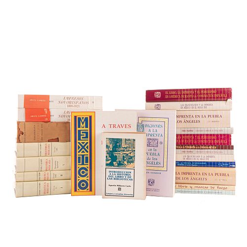 La Imprenta en México, Bibliografía Mexicana e Historia del Libro. México, 1954 - 1994. Colección de 22 libros. Piezas: 22.