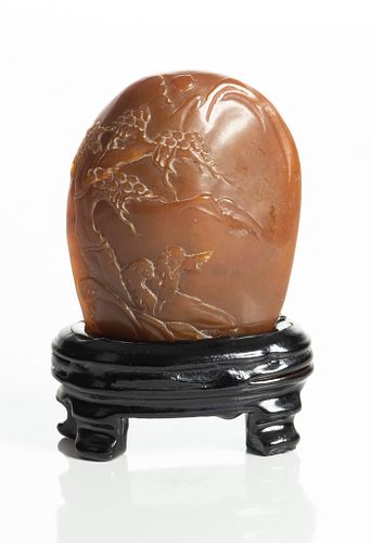 Chinese Carved Hardstone Sculpture, W 2''