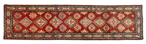 Kazak Handwoven Wool Runner, W 2' 8'' L 10' 5''