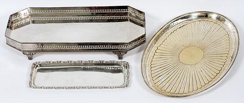 SILVERPLATE TRAYS 3 PIECES