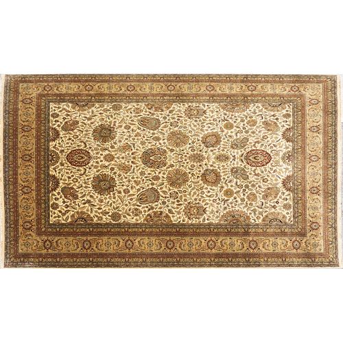 Indo-Isfahan Handwoven Persian Design Carpet