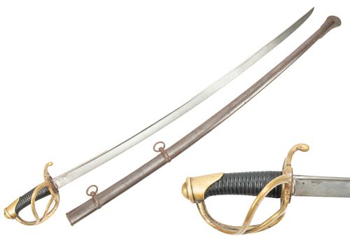FRENCH CAVALRY TROOPER SWORD, C. 1816, L 42.75" OVERALL 