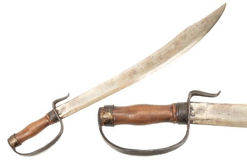 CHINESE QING DYNASTY HUYADAO SWORD, LATE 19TH C., L 22" 