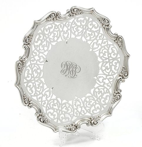 GORHAM STERLING SILVER TRAY 6038A DIA 9.7", 11T O. 