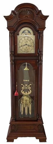 Sligh Mahogany Tall Case Chime Clock H 88'' W 26''
