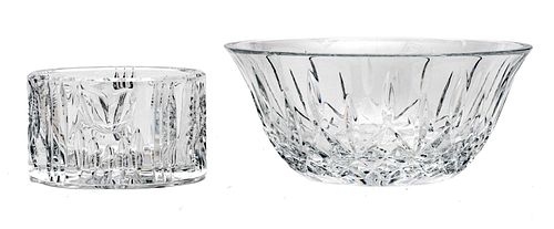 WATERFORD CRYSTAL BOWLS. TWO DIA 9", 5' 