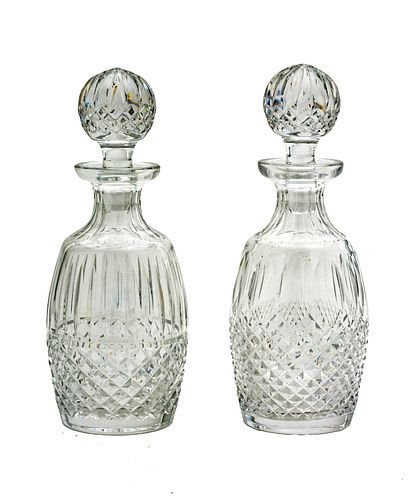 WATERFORD 'MAEVE' & 'COLLEEN' CRYSTAL DECANTERS, 2 PCS, H 10.75"-11" 