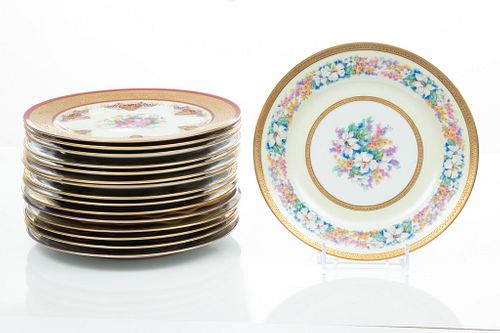 Limoges Porcelain Assembled Dinner Plates Dia. 10.25'' 16 pcs