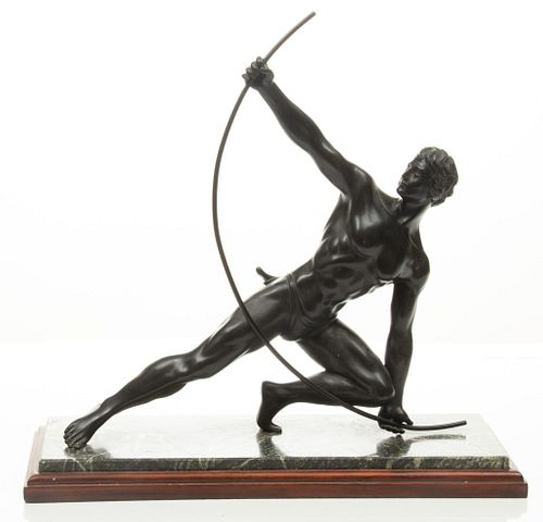Bronze Sculpture The Archer, H 17'' W 18''