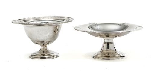 INTERNATIONAL AND TOWLE STERLING SILVER COMPOTES DIA 6"-6.5"; 12.8 T. O. 
