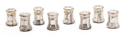 CARTIER STERLING SILVER SALT AND PEPPER SHAKERS 8 PIECES 