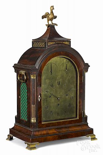 Georgian mahogany musical bracket clock, late, 18th c.