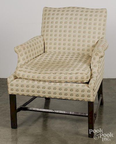 George II mahogany open armchair, late 18th c.