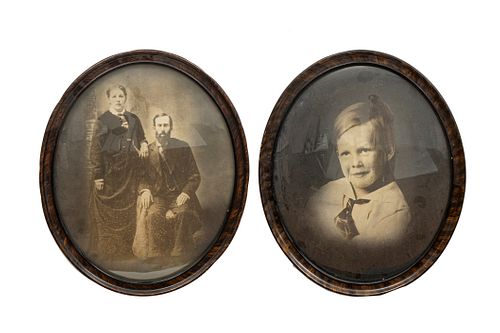 AMERICAN 19TH C.  PHOTOGRAPHS IN PERIOD FRAMES TWO H 18" W 15" 