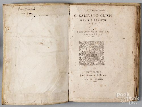 C. Sallustii Crispi historiarum Apud Joannem Bellerum 1573.