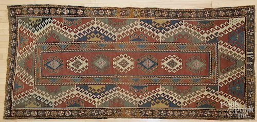 Kazak carpet, ca. 1900, 8'6'' x 3'10''.